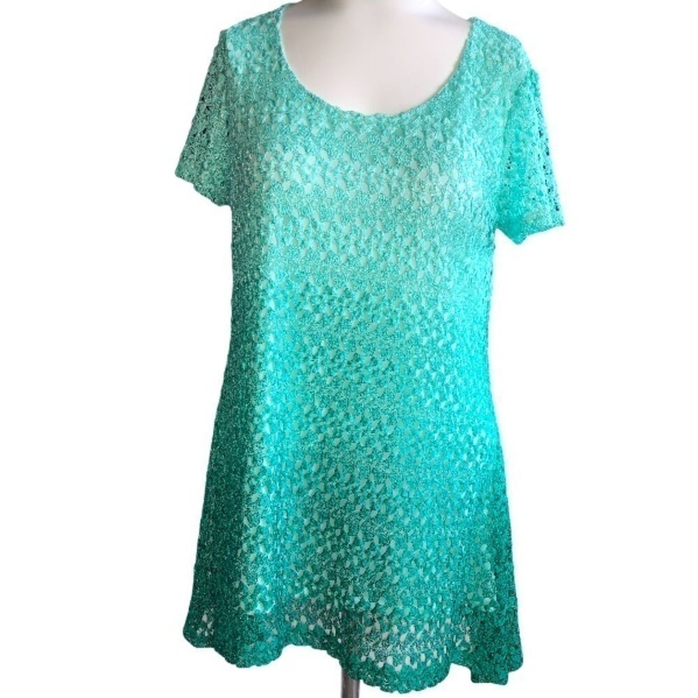 3/$15 or 5/$20 NWT Elementz Aqua/green eyelit overlay size S